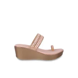 Mochi Women's Peach Toe Ring Wedges-picture-35