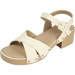 mochi Women's Platform Heel With Back Strap-picture-11