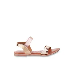 Mochi Women's Rose Gold Ankle Strap Sandals-picture-10