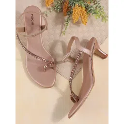 Mochi Women's Rose Gold Toe Ring Stilettos-picture-36