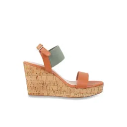 Mochi Women's Tan Ankle Strap Wedges-picture-33