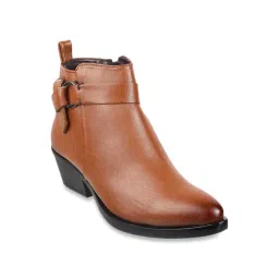 Mochi Women's Tan Casual Booties-picture-23