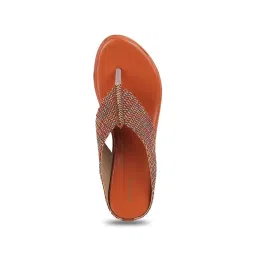Mochi Women's Tan Thong Wedges image 4