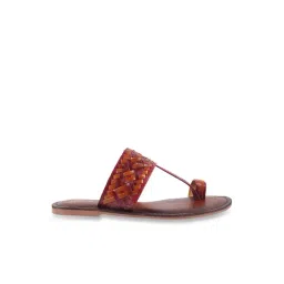 Mochi Women's Tan Toe Ring Sandals-picture-42
