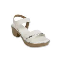 Mochi Women's White Sling Back Sandals-picture-38