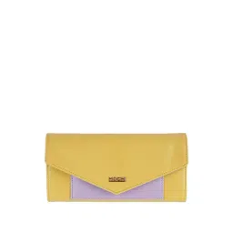 Mochi Yellow & Purple Color Block Wallet For Women-picture-15