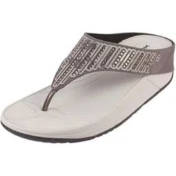 mochi Women Synthetic Leather Flat Comfort Chappal image 1