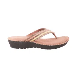 mochi Womens Synthetic Rose Gold Slippers (Size (6 UK (39 EU)) image 2