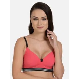 mod & shy Pink & Black Solid Non-Wired Lightly Padded Everyday Bra MS168-picture-28
