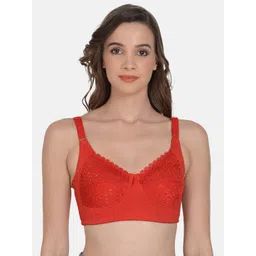 mod & shy Red Floral Full Coverage Minimizer Bra-picture-32