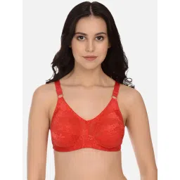 Mod & Shy Red Non Wired Non Padded Minimizer Bra-picture-14