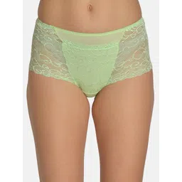 mod & shy Women Green Self Design Hipster Brief-picture-25
