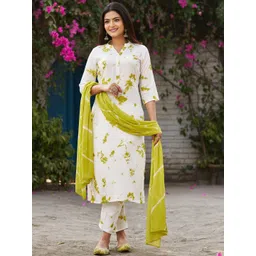 Moda Rapido Abstract Printed Mandarin Collar Straight Kurta With Trouser & Dupatta-picture-35
