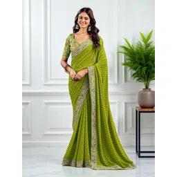 Moda Rapido Bandhani Printed Embroidered Pure Georgette Bandhani Saree-picture-37
