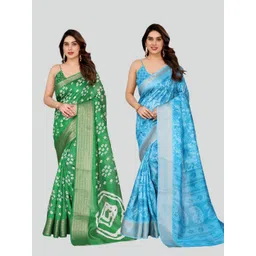 Moda Rapido Bandhani Zari Saree image 3