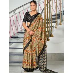 Moda Rapido Colourblocked Pure Cotton Designer Block Print Saree-picture-35