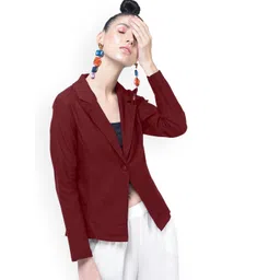 Moda Rapido Cotton Notched Lapel Collar Single-Breasted Blazer-picture-17