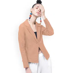 Moda Rapido Cotton Notched Lapel Single-Breasted Blazer-picture-34