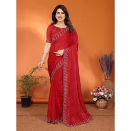 Moda Rapido Embellished Mukaish Poly Chiffon Saree-picture-18