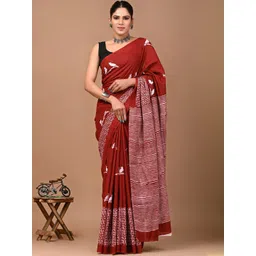 Moda Rapido Embellished Pure Cotton Handloom Ikat Saree-picture-38