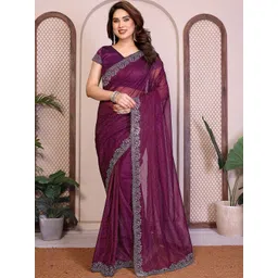 Moda Rapido Embellished Sequinned Net Heavy Work Saree-picture-27