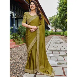 Moda Rapido Embellished Zari Heavy Work Saree-image-11