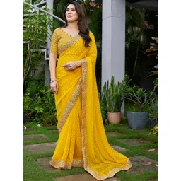 Moda Rapido Embellished Zari Pure Georgette Heavy Work Saree-picture-31