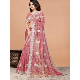 Moda Rapido Embroidered Embellished Organza Saree-picture-33