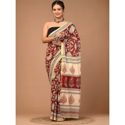 Moda Rapido Ethnic Motifs Zari Pure Cotton Handloom Ikat Saree-picture-17