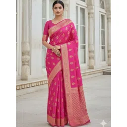 Moda Rapido Ethnic Motifs Zari Pure Silk Handloom Banarasi Saree-picture-35