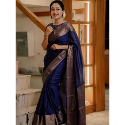 Moda Rapido Ethnic Motifs Zari Silk Blend Heavy Work Banarasi Saree-picture-33