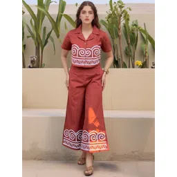 Moda Rapido Floral Embroidered Top With Palazzo Co-Ords-picture-24