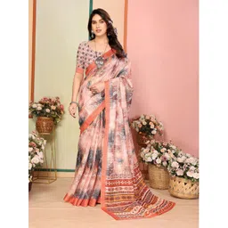 Moda Rapido Floral Linen Blend Chanderi Saree-picture-19