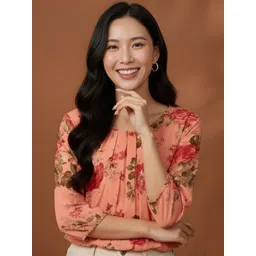 Moda Rapido Floral Print Georgette Top image 2