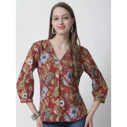 Moda Rapido Floral Print Organic Cotton Top-picture-30