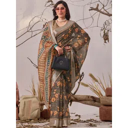 Moda Rapido Floral Printed Designer Saree With Blouse Piece-picture-31