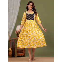 Moda Rapido Floral Printed Fit & Flare Midi Dress-picture-39