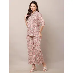 Moda Rapido Floral Printed Pure Cotton Shirt With Palazzos-picture-11