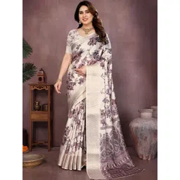 Moda Rapido Floral Printed Silk Saree image 1