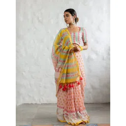 Moda Rapido Floral Silk Cotton Chanderi Saree-picture-13