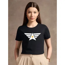 Moda Rapido Geometric Printed Round Neck Cotton T-Shirt-picture-18