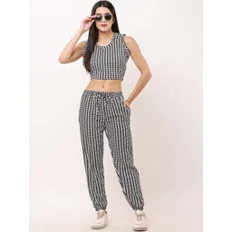 Moda Rapido Geometric Printed Round Neck Pure Cotton Top With Joggers-picture-13