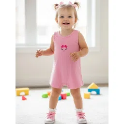 Moda Rapido Girls Printed Cotton Rompers-picture-49