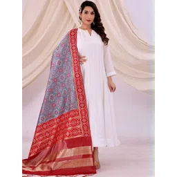 Moda Rapido Grey Woven Design Dupatta-picture-34