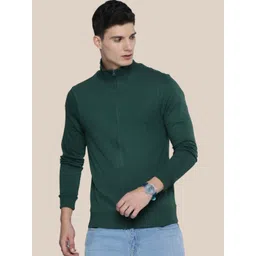 Moda Rapido High Neck Front Open Cotton Sweatshirts-picture-23