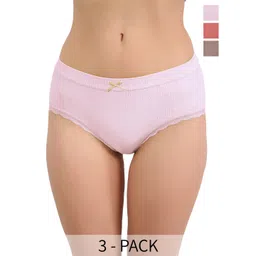moda rapido HIRRUX Pack Of 3 Mid Rise Seamless Basic Briefs-picture-42