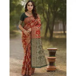 Moda Rapido Maroon Woven Design Silk Cotton Kanjeevaram Sarees-picture-27