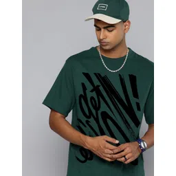 Moda Rapido Men Abstract Printed Round Neck Cotton Relaxed Fit T-shirt-picture-32