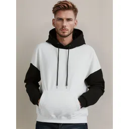 Moda Rapido Men Black & White Cotton Blend Colourblocked Sweatshirt-picture-39