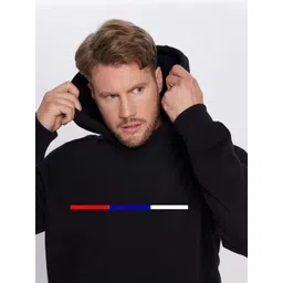 Moda Rapido Men Black Blended Printed Hooded Sweatshirt-image-20